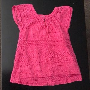 Zara Kids Pink Eyelet Keyhole Dress